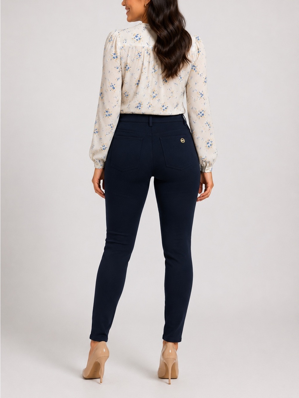 Michael Kors Navy Blue Skinny Pants Women’s Size 2 Stretch Office Career - Picture 2 of 16